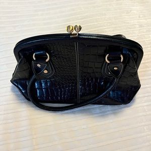 Black leather purse